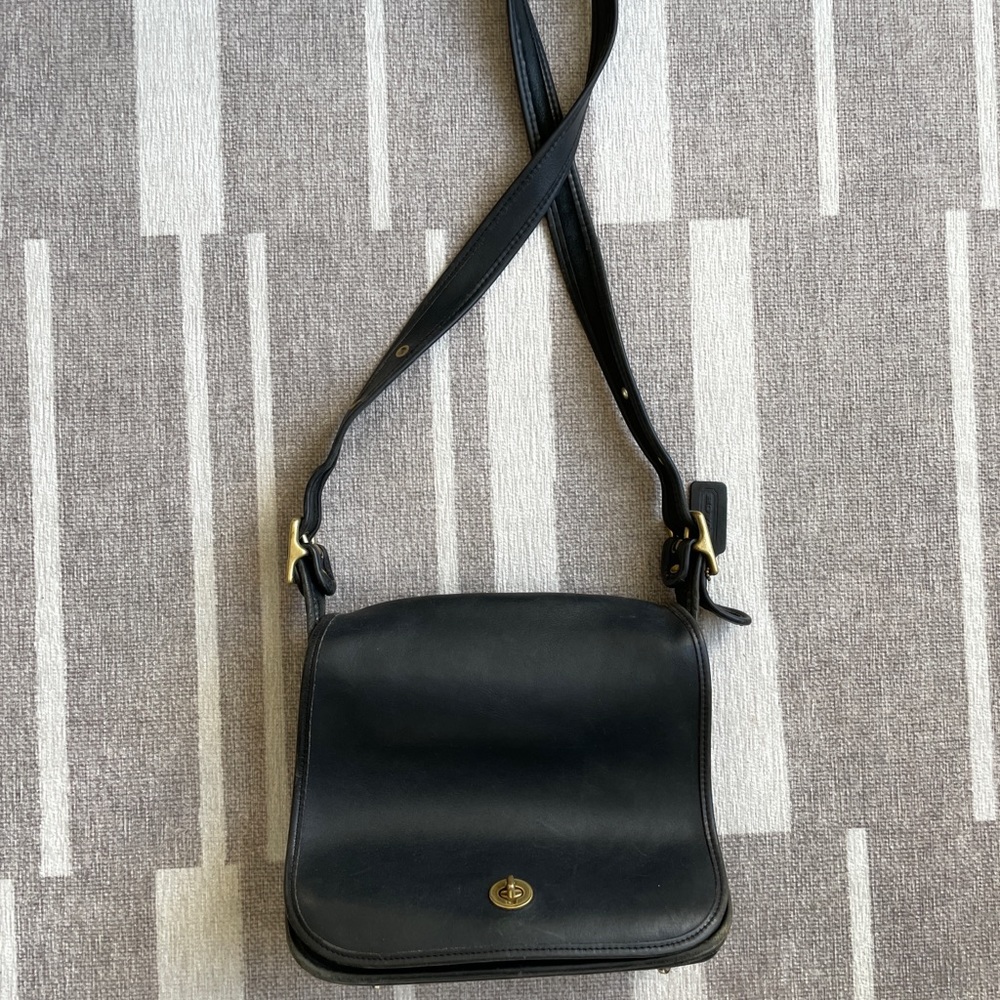 Vintage Coach Stewardess Bag - Black